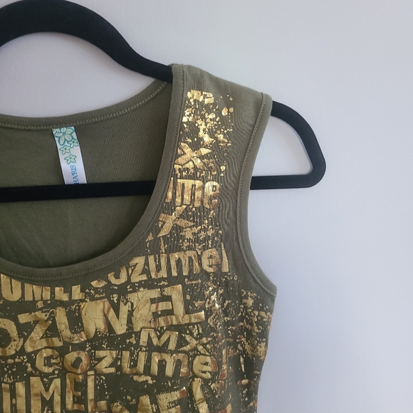 ✨️5 for $25✨️ Large Usharis Olive Green Cozumel Tank - Picture 2 of 4